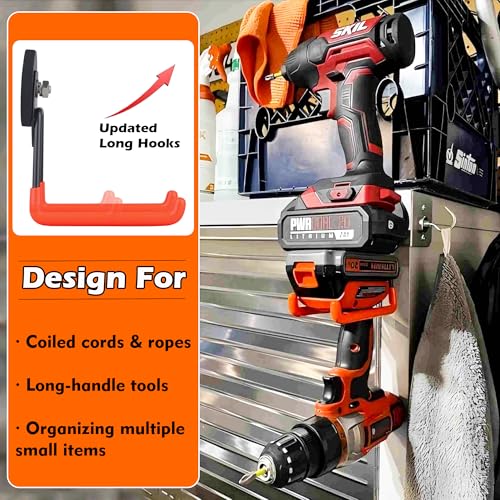 Magnetic Hooks (2.6in Magnet L Red Hooks 2PCS)