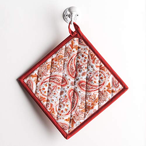 Pot Holders 100% Cotton Potholders (055 - Orient / 8" x 8" (Pot Holder Pack of 1))