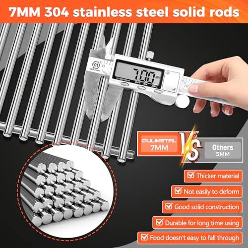 SUS304 Grill Grates for Weber Spirit 310&GS Spirit II 300 Series (17.4" x 11.7" SUS304 2 Pack)