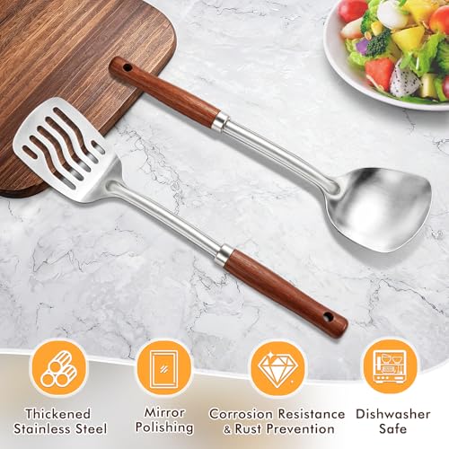 2 Pcs Stainless Steel Spatulas Set (C. 2PC Spatula)