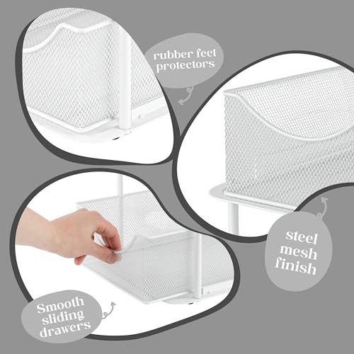 Pull Out Under Sink Organizer (2 Pack / White)