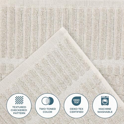 Juno Viscose Cotton Blend Medium Weight Bath Sheets (2 Piece Bath Sheet Set / Beige)