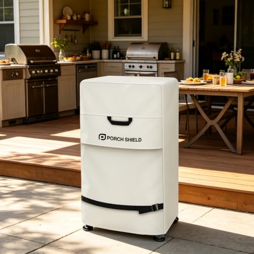 40 inch Outdoor Smoker Cover 24W x 18D x 40H inch (24"W x 18"D x 40"H / Beige)