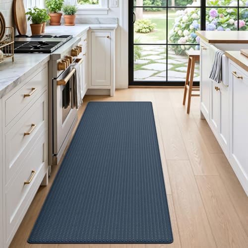 Kitchen Floor Mats Cushioned Anti Fatigue (2-dark Blue / 59"l X 23"w X 0.4"th)