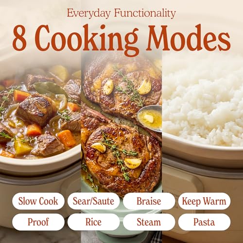 MAGNIFIQUE 6 Quart Programmable Casserole Slow Cooker (6 Quarts / Oatmeal)