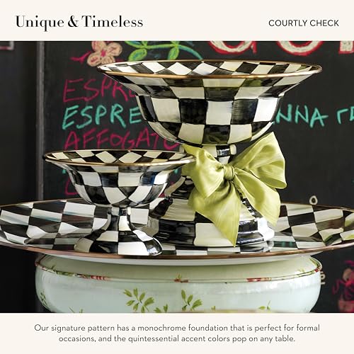 Enamel Compote (Large / Courtly Check)