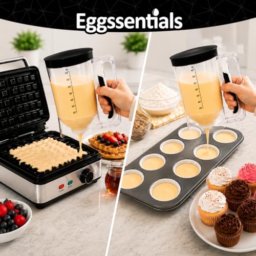 Pancake Batter Dispenser (Black Midnight / 4 Cup Capacity)