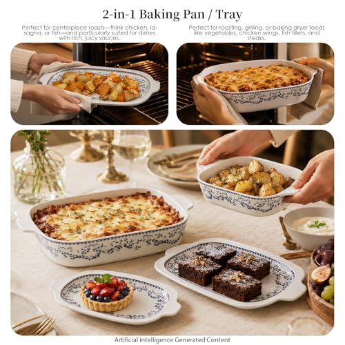 Ceramic Casserole Dish with Lids for Oven
