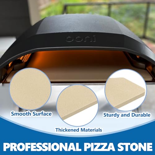Cordierite Pizza Stone for Ooni Koda 16 Pizza Oven Replacement Baking Stone (20.4"L x 16.7"W x 0.6"Th)
