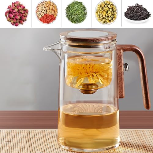 1000ML 33.8OZ Witchcraft Magic Glass Teapot with Infuser Strainer and Lid for Loose Leaf Tea Herbal (1000ml)