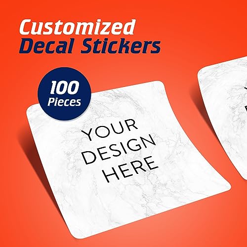 Custom Vinyl Stickers Your Image (100 Count)