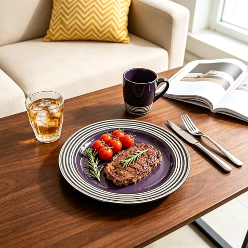 48 Piece Dinnerware Set (Lavender / Service for 8 - 48pc Set)