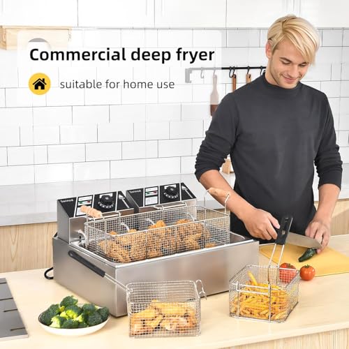Commercial Deep Fryer with Basket for Restaurant or Home Use (83)