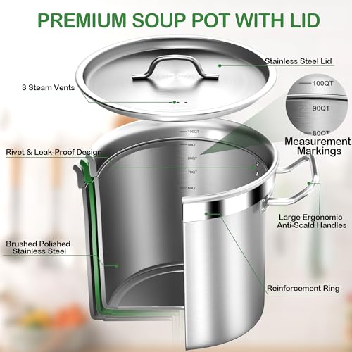 Extra Large Stock Pot 100 Quart (100 Quarts)