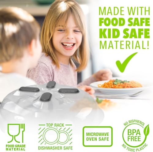 Magnetic Microwave Splatter Cover for Food (Graphite)