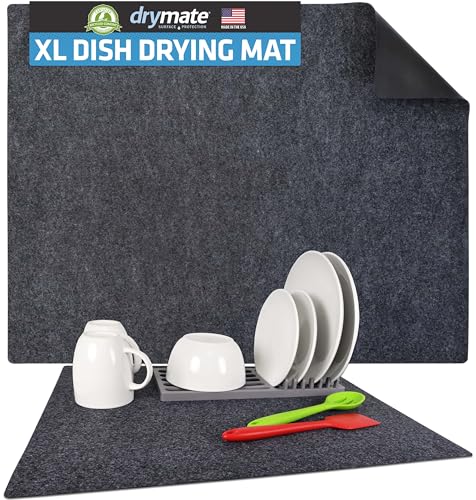 Jumbo XL Dish Drying Mat (Charcoal / 19" x 24")