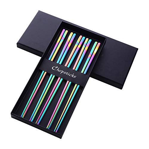 Rainbow Stainless Steel Chopsticks (Rainbow)