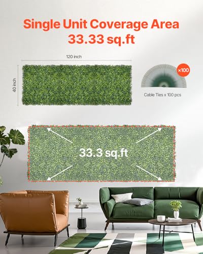 Artificial Grass Wall Panels (Boxwood / 40 x 120 IN)