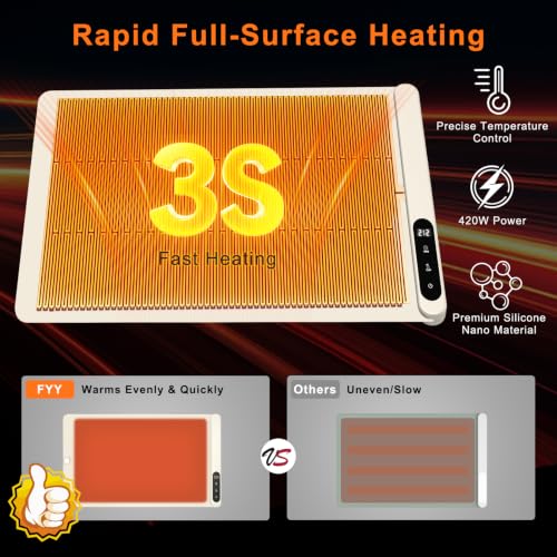 Warming Mat for Food 24"x15" (X Large Size: 24"x15" / Beige)