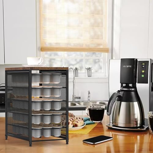 Coffee Pod Holder for Counter (Black-90 Pod)