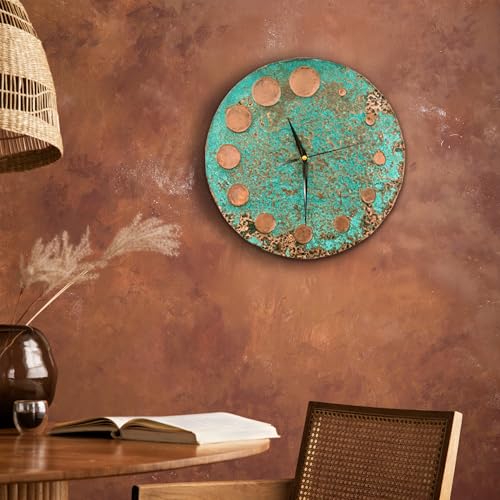 Handmade Copper Wall Clock Artisan Touch in Every Piece (Time Circles / 24)