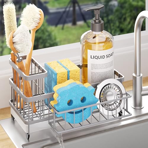 Sponge Holder for Kitchen Sink (Gray / Large)