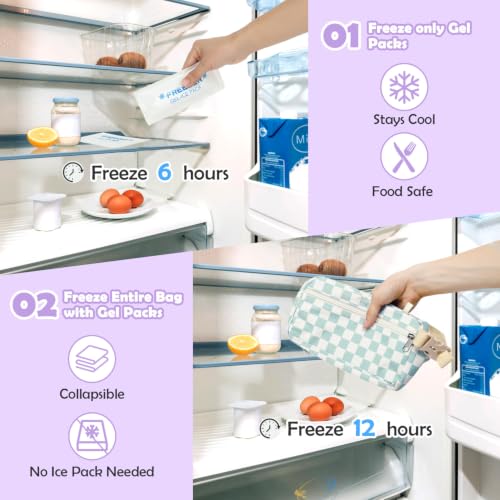 Freezable Snack Bag with Removable Ice Packs (with Ice Packs - Purple)
