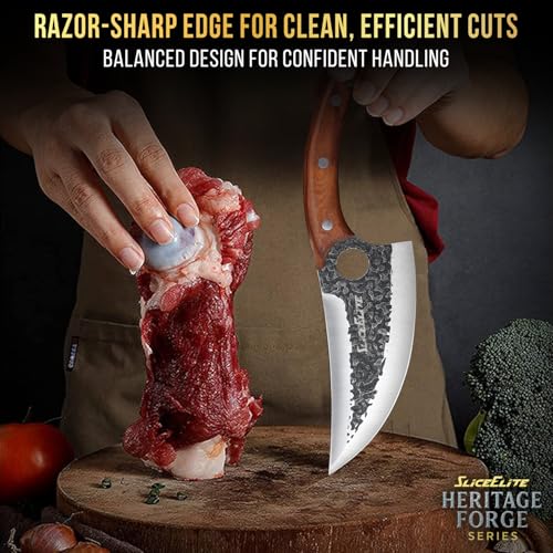 2PCS Hand Forged Butcher Knife Set