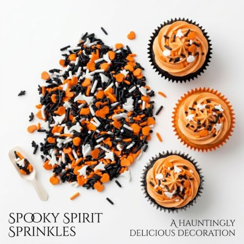 Spooky Halloween Sprinkle Blend with Bats (Orange, Black, White)