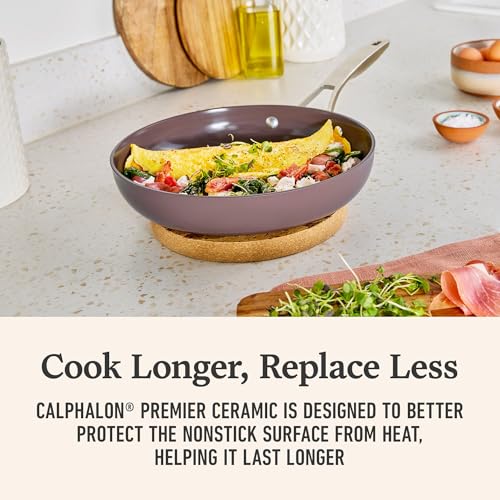 Premier Ceramic Nonstick 8 inch and 10 inch Frying Pan Set (2-Piece Set / Fond)