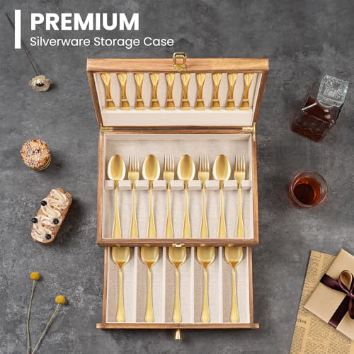 Silverware Storage Box (2 Layer Carbonized Black)