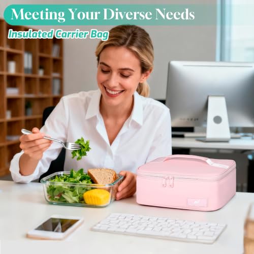NOL Insulated Lunch Bag for Adults (Pink / Small (4.5 Liters))