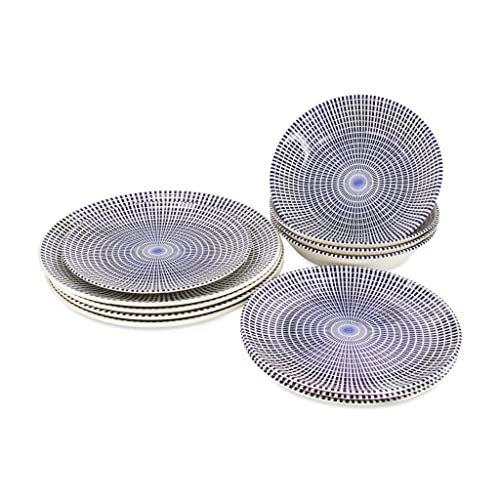 12 Piece Porcelain Dinnerware Set for 4 (Singapore Blue / 12)