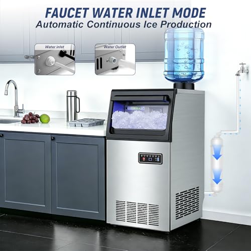 Nugget Ice Maker Machine (Stainless Steel)