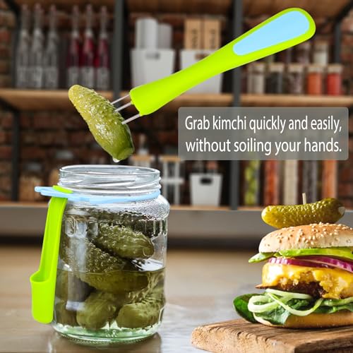 2 Pack Olive Spoon & Pickle Fork Grabber Tool