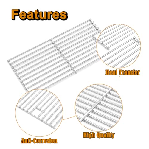 740 0780 Grill Grates Replacement Parts for Kitchenaid 720 (18.8'' x 29.6'' 3 Pcs Grill Grates)