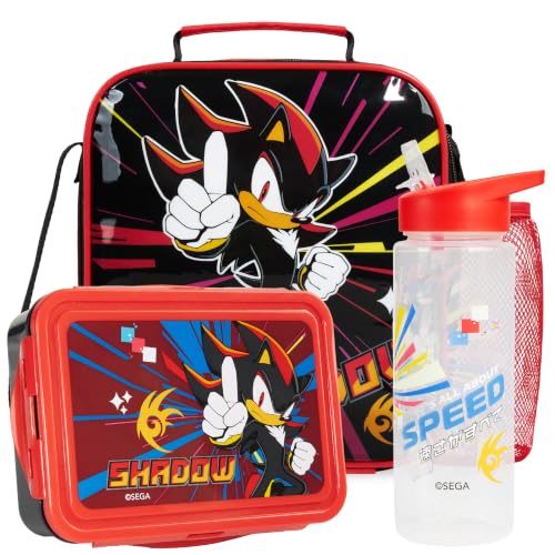 Shadow the Hedgehog Boys Lunch Box 3Pc Set (Black Shadow)