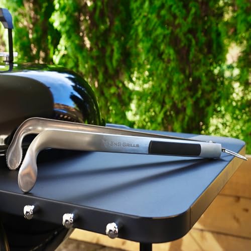 SnS Grills Slow ‘N Sear Cherry Picker Charcoal Tongs with Rubber Handle