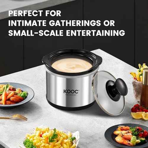 0.65 Qt Mini Slow Cooker with Free Liners Included