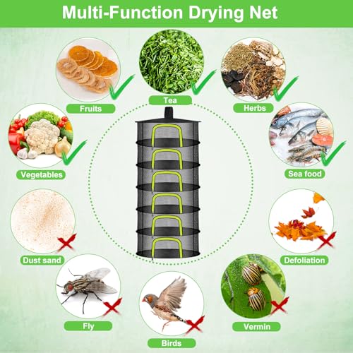 Doacpr 6 Layer Hanging Herb Drying Rack