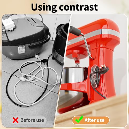 6PCS Clear Cord Organizer for Appliances