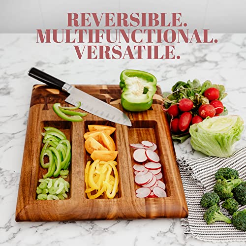 Acacia Wood Cutting Board with Juice Groove
