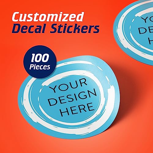 Custom Vinyl Stickers Your Image (100 Count)