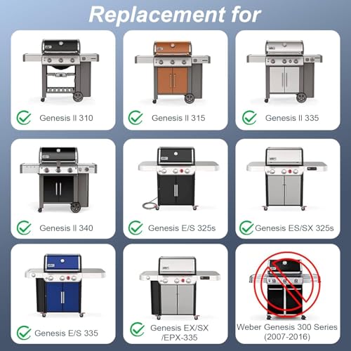 304 Stainless Steel Grill Grates for Weber Genesis II 300 (18.75" x 26.5" - 66095 Genesis II LX 300)