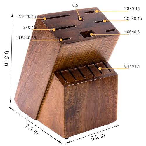 Universal Knife Block Without Knives (Brown-14 Slot)