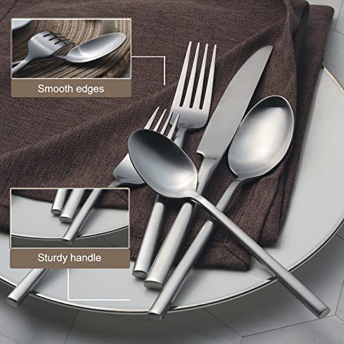 Potter 20 Piece Forged Silverware Set (Satin-Silver / 20 pieces for 4)