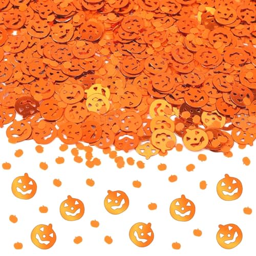 Halloween Pumpkin Confetti Table Decorations
