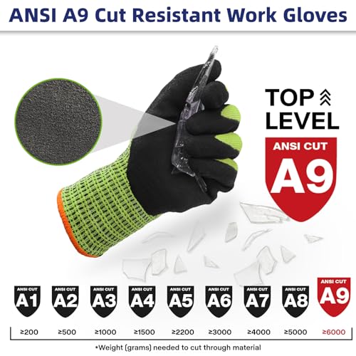ProGuard Highest Level Cut Resistant Work Gloves PR3326 for Extreme Protection (2 Count)