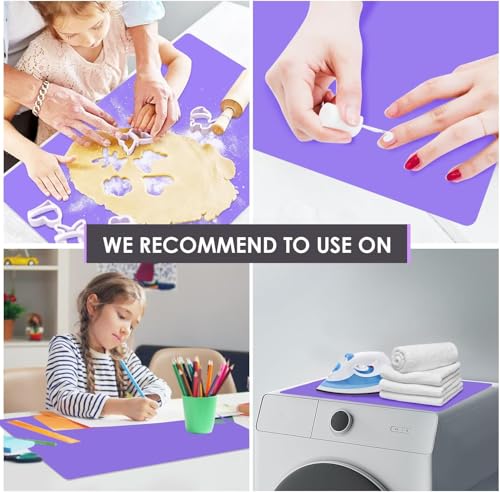 Extra Large Silicone Mats For Kitchen Counter (06-purple / 27.6"L x 16"W)