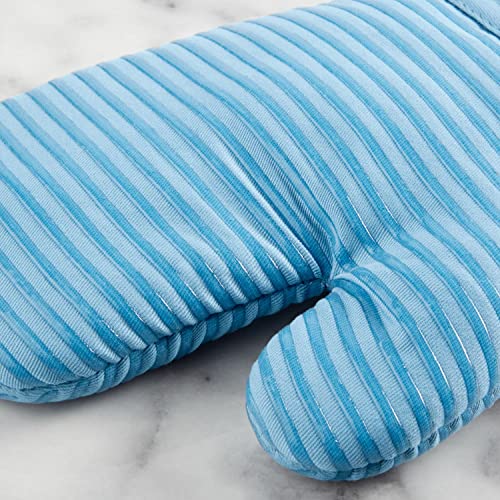 Quilted Cotton Terry Cloth Oven Mitt (Blue Velvet)